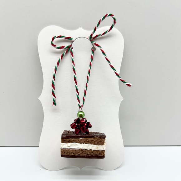 Tiramisu Christmas Ornament – Handmade Clay Italian Dessert Ornament - Picture 12 of 16